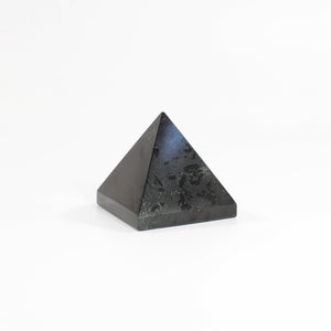 Black tourmaline polished crystal pyramid | ASH&STONE Crystals Shop Auckland NZ