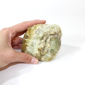 Green calcite crystal chunk | ASH&STONE Crystals Shop Auckland NZ