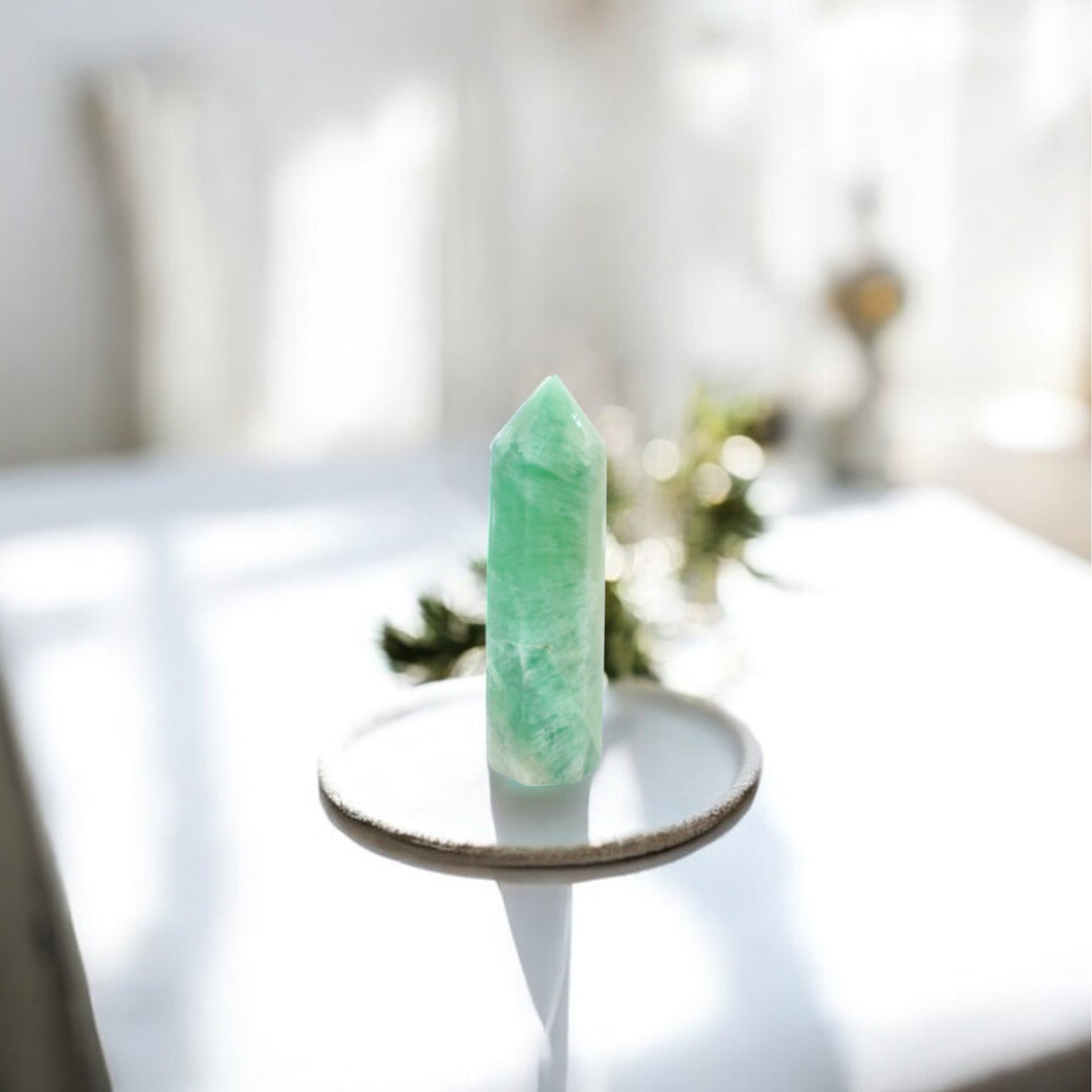 Green fluorite crystal tower | ASH&STONE Crystal Shop Auckland NZ