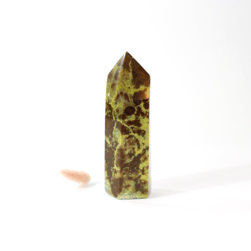 Green opal polished crystal generator  | ASH&STONE Crystals Shop Auckland NZ
