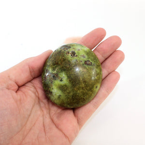 Green opal polished crystal palm stone | ASH&STONE Crystals Shop Auckland NZ