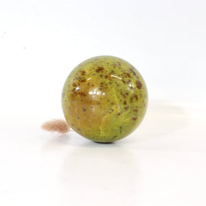 Green opal polished crystal sphere | ASH&STONE Crystals Shop Auckland NZ