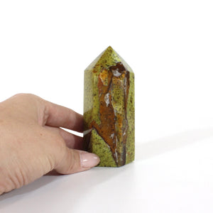 Green opal polished crystal generator | ASH&STONE Crystals Shop Auckland NZ