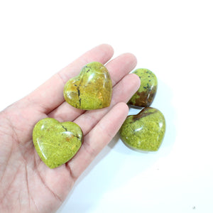 Green opal polished crystal heart | ASH&STONE Crystal Shop Auckland NZ