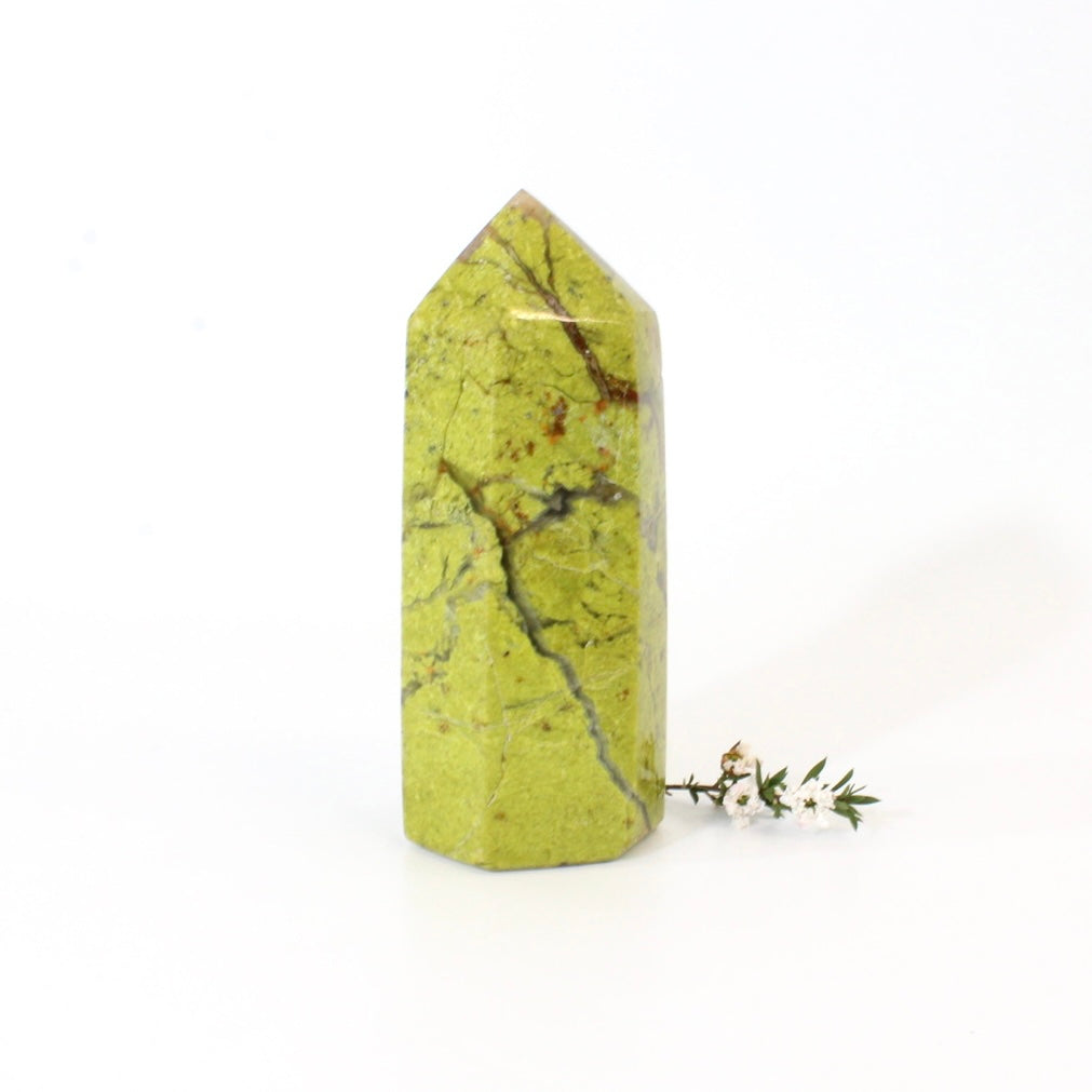 Green opal polished crystal tower | ASH&STONE Crystals Shop Auckland NZ