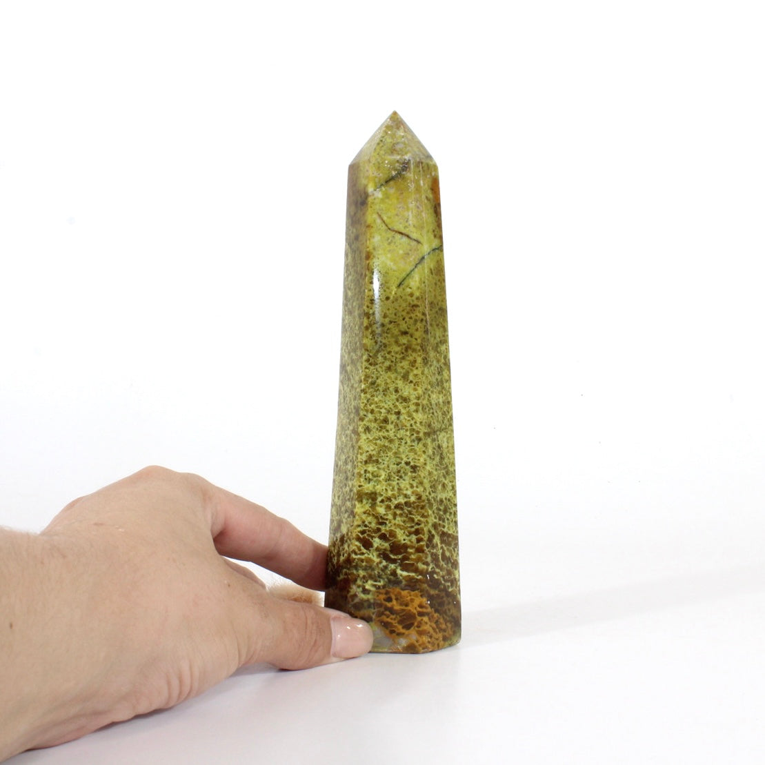 Green opal polished crystal tower | ASH&STONE Crystals Shop Auckland NZ