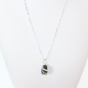 Green tourmaline crystal pendant necklace (rare) | ASH&STONE Crystal Jewellery Shop Auckland NZ