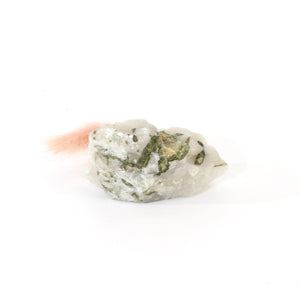 Green tourmaline in quartz crystal chunk | ASH&STONE Crystals Shop Auckland NZ