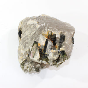 Large green tourmaline & smoky quartz crystal chunk 4.61kg | ASH&STONE Crystal Shop Auckland NZ