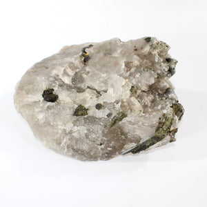 Large green tourmaline & smoky quartz crystal chunk 4.61kg | ASH&STONE Crystal Shop Auckland NZ