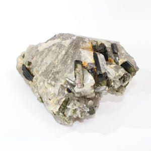 Large green tourmaline & smoky quartz crystal chunk 4.61kg | ASH&STONE Crystal Shop Auckland NZ