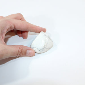 Howlite polished palm stone | ASH&STONE Crystals Shop Auckland NZ