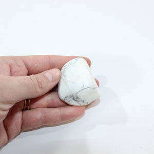 Howlite polished palm stone | ASH&STONE Crystals Shop Auckland NZ