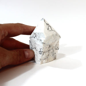 Howlite crystal point | ASH&STONE Crystals Shop Auckland NZ