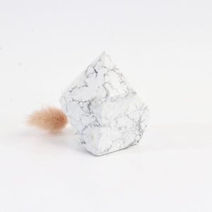 Howlite crystal polished point | ASH&STONE Crystals Shop Auckland NZ