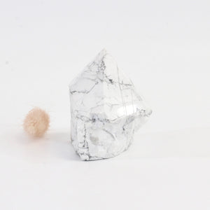 Howlite crystal polished point | ASH&STONE Crystals Shop Auckland NZ