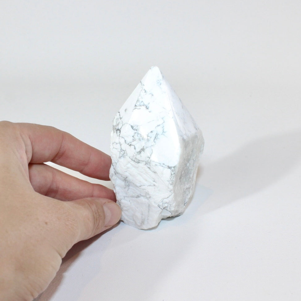 Howlite crystal top point | ASH&STONE Crystal Shop Auckland NZ