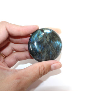 Labradorite polished crystal palm stone | ASH&STONE Crystals Shop Auckland NZ