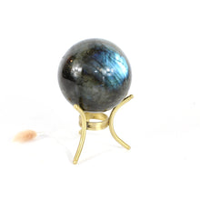 Load image into Gallery viewer, Large labradorite polished crystal sphere with stand 1.21kg | ASH&amp;STONE Crystals Shop Auckland NZ
