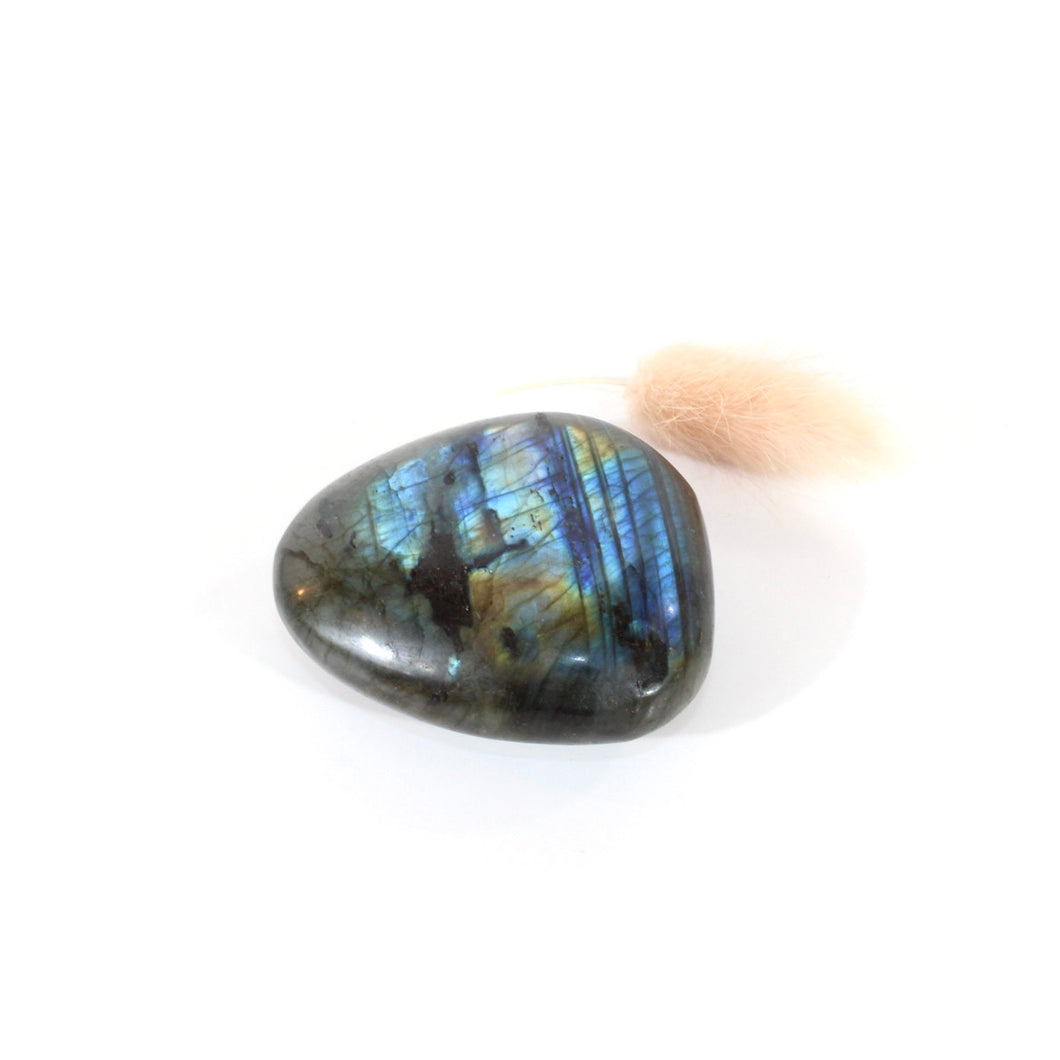 Labradorite polished crystal palm stone | ASH&STONE Crystals Shop Auckland NZ