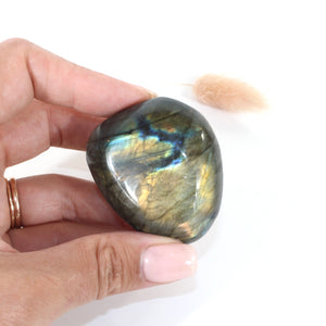 Labradorite polished crystal palm stone | ASH&STONE Crystals Shop Auckland NZ