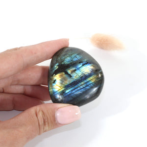 Labradorite polished crystal palm stone | ASH&STONE Crystals Shop Auckland NZ