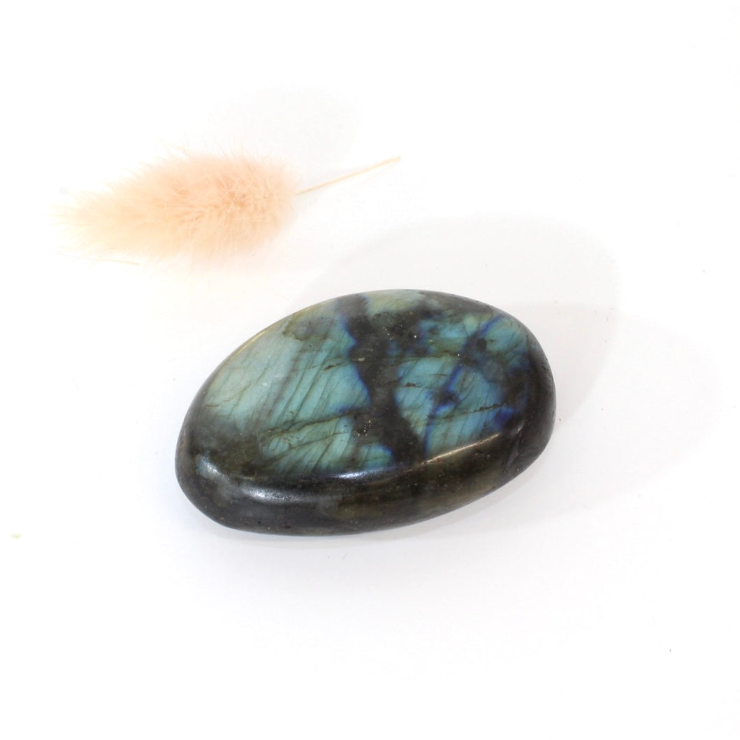 Labradorite crystal palm stone | ASH&STONE Crystals Shop Auckland NZ