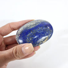 Load image into Gallery viewer, Lapis lazuli polished crystal palm stone | ASH&amp;STONE Crystals Shop Auckland NZ
