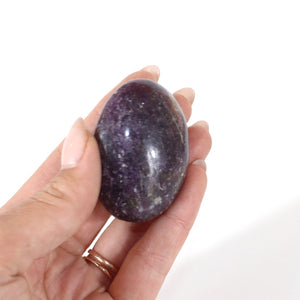 Lepidolite polished crystal palm stone | ASH&STONE Crystals Shop Auckland NZ