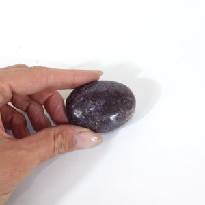 Lepidolite polished crystal palm stone | ASH&STONE Crystals Shop Auckland NZ