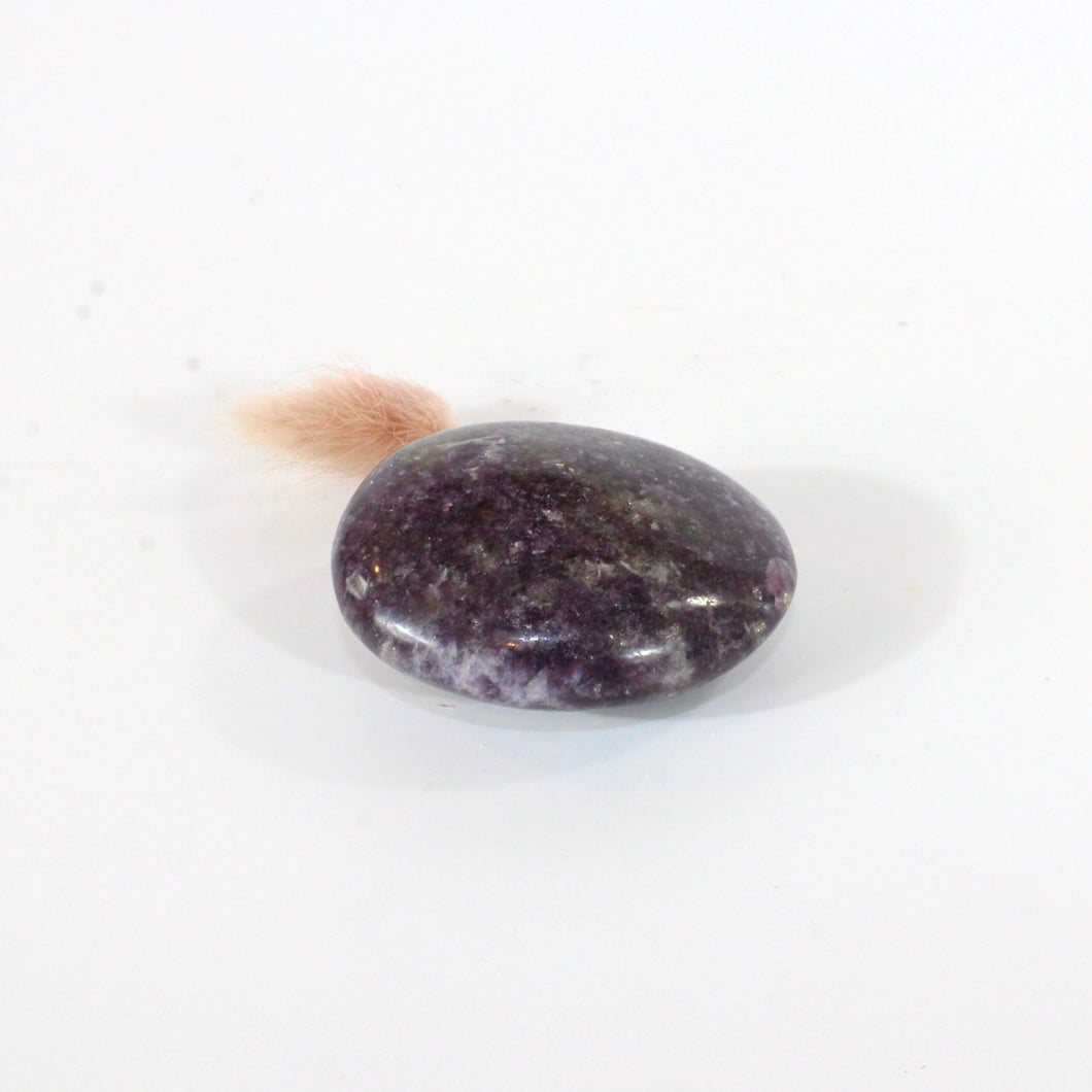 Lepidolite polished crystal palm stone | ASH&STONE Crystals Shop Auckland NZ