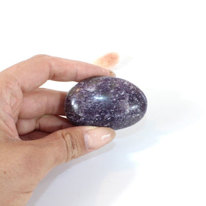 Lepidolite polished crystal palm stone | ASH&STONE Crystals Shop Auckland NZ