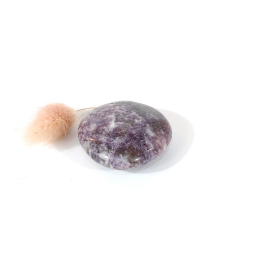 Lepidolite polished crystal palm stone | ASH&STONE Crystals Shop Auckland NZ