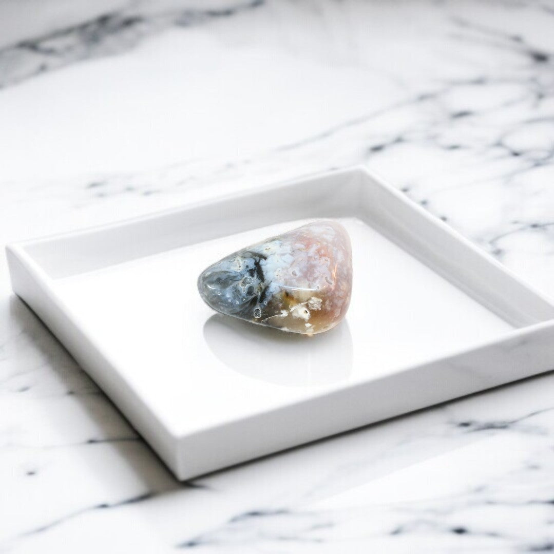 Moss agate freeform polished crystal | ASH&STONE Crystal Shop Auckland NZ
