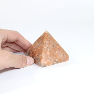 Peach moonstone crystal pyramid | ASH&STONE Crystals Shop Auckland NZ