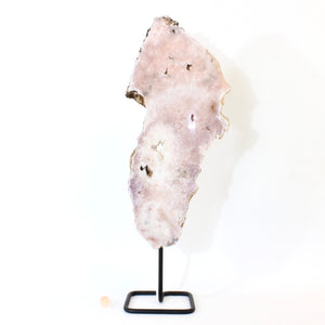 Large pink amethyst crystal slab on stand 2.15kg | ASH&STONE Crystals Shop Auckland NZ