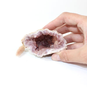 A-Grade pink amethyst crystal geode half | ASH&STONE Crystals Shop Auckland NZ