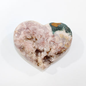 Pink amethyst crystal heart | ASH&STONE Crystal Shop Auckland NZ