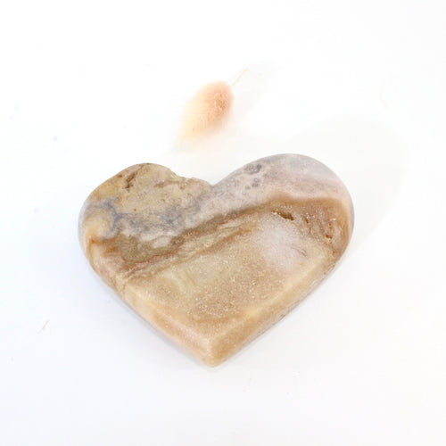 Pink amethyst polished crystal heart | ASH&STONE Crystals Shop Auckland NZ