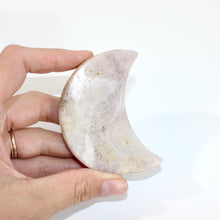 Load image into Gallery viewer, Pink amethyst crystal moon | ASH&amp;STONE Crystals Shop Auckland NZ
