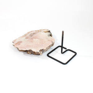 Pink amethyst crystal slab on stand 1.48kg| ASH&STONE Crystals Shop Auckland NZ