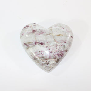 Pink tourmaline polished crystal heart | ASH&STONE Crystal Shop Auckland NZ