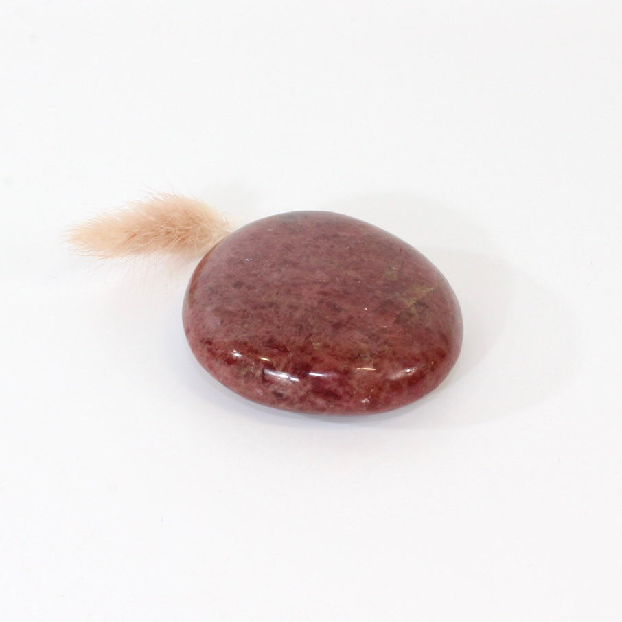 Rhodonite crystal palm stone | ASH&STONE Crystals Shop Auckland NZ