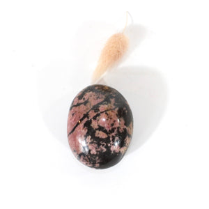 Rhodonite crystal palm stone | ASH&STONE Crystals Shop Auckland NZ