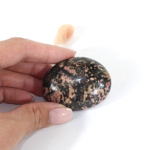 Rhodonite crystal palm stone | ASH&STONE Crystals Shop Auckland NZ