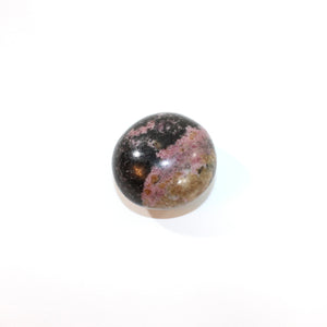 Rhodonite polished crystal palm stone | ASH&STONE Crystals Shop Auckland NZ