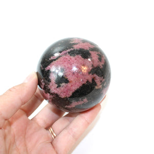 Rhodonite polished crystal sphere | ASH&STONE Crystals Shop Auckland NZ