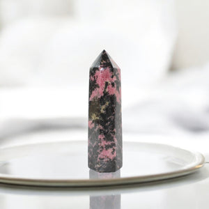 Rhodonite polished crystal tower | ASH&STONE Crystal Shop Auckland NZ