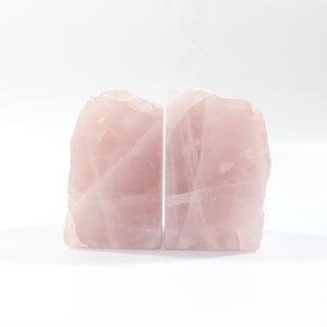 Large rose quartz crystal bookends | ASH&STONE Crystals Shop Auckland NZ