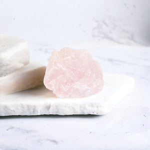 Rose quartz crystal chunk